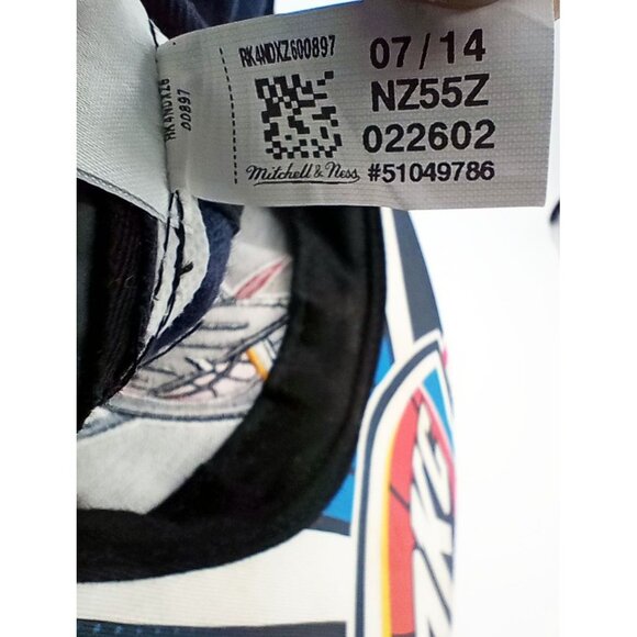 Hat OKC Thunder Snapback Cap Mitchell & Ness Basketball Flat Brim 2014 - Picture 14 of 16